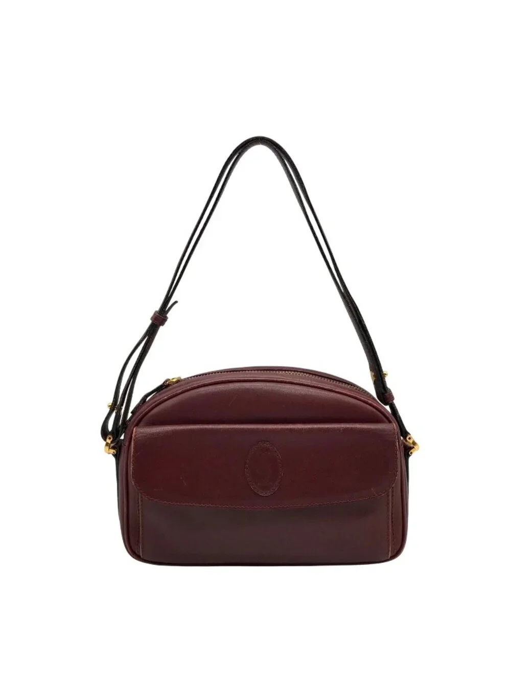 Cartier Burgundy Leather Must De Cartier Shoulder Bag
